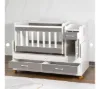 Picture of R AND E Multifunctional Baby Cot – Integrated Changing Station & Drawers 602 Cot (White, Grey)