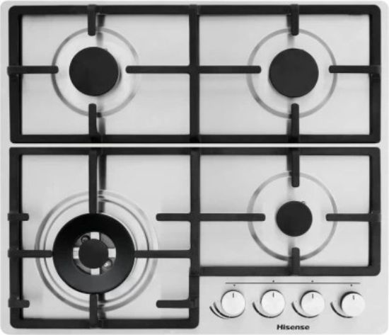 Hisense 60cm Stainless Steel 4 Burner Gas Stove