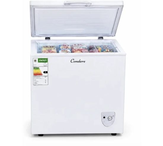 CONDERE 188 L Single Door Deep Freezer (White 188L Freezer with Top Opening Lid White)